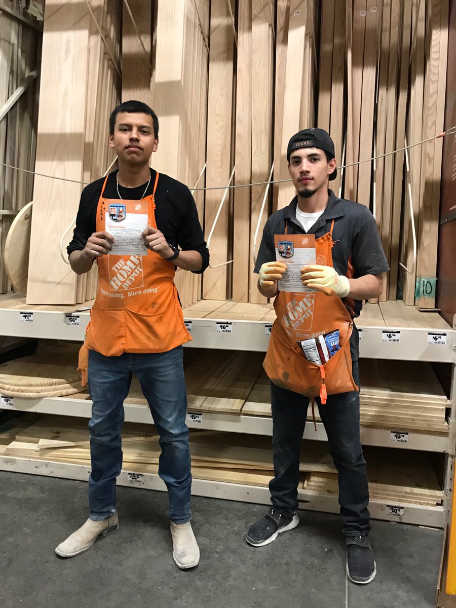 Alex and Daniel from Lumber Dept receiving Homer Awards for Never hesitating to “Do the Right Thing” for Our Customers and Associates‼️Great Job‼️Very Proud of you Both‼️