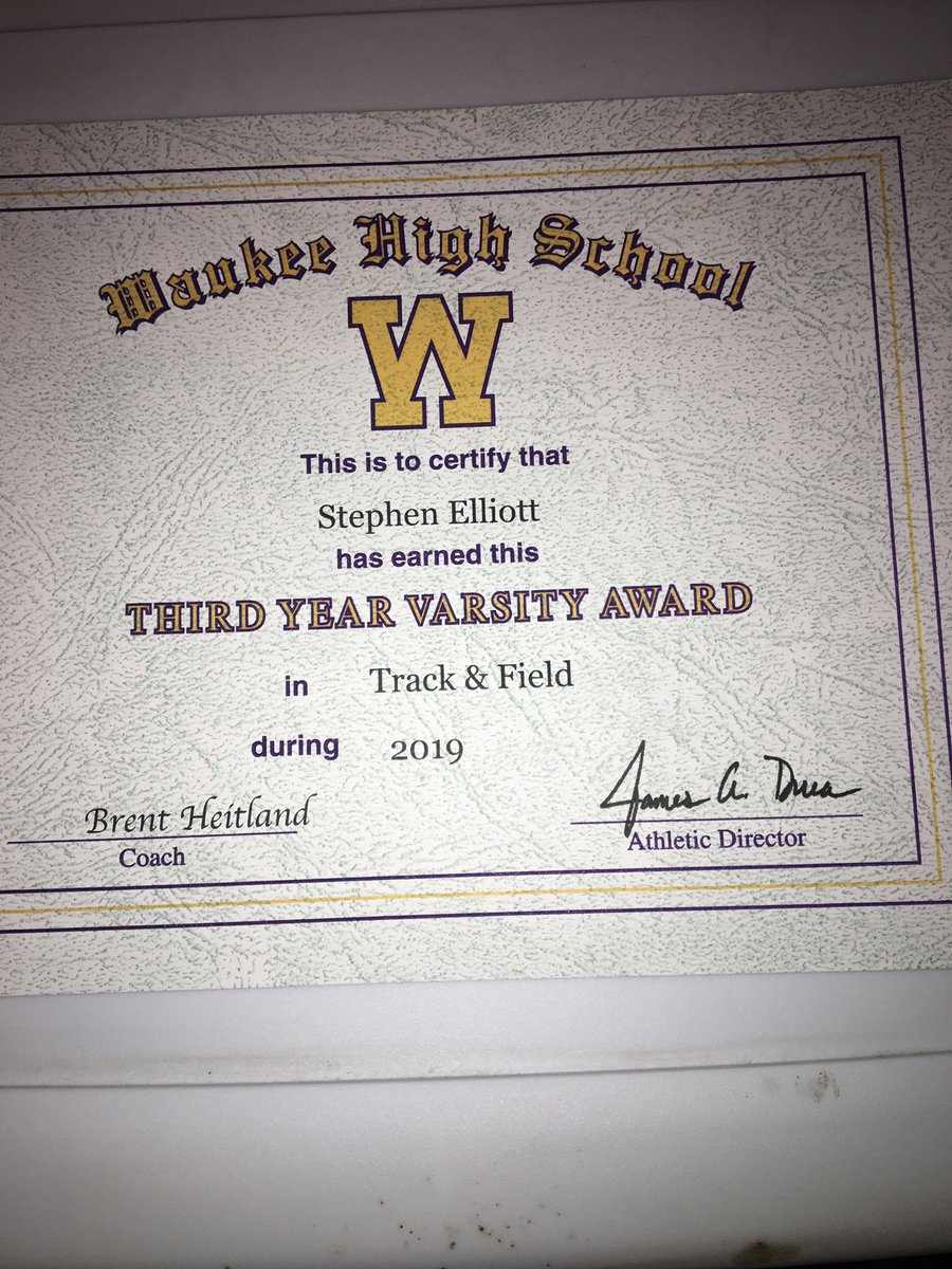 FireLTElliott's tweet photo. Effort is coming back from missing one month of the track season due to pneumonia and earning your 3rd varsity track letter. Congrats Stephen! #RunStephenRun Always proud! https://t.co/FrzshRowbj