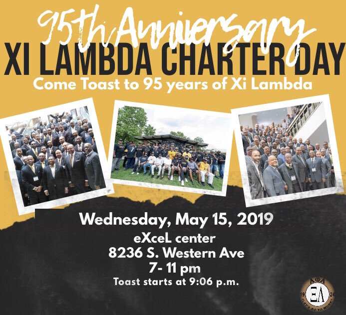 ChicagoAlphas's tweet photo. This is your friendly reminder to join us tomorrow as we toast to 95 years of Xi Lambda’s Service to Chicago! #7XL #ChicagoAlphas #NowLetsGoToWork #113thHouse https://t.co/z9DOOkvZB9