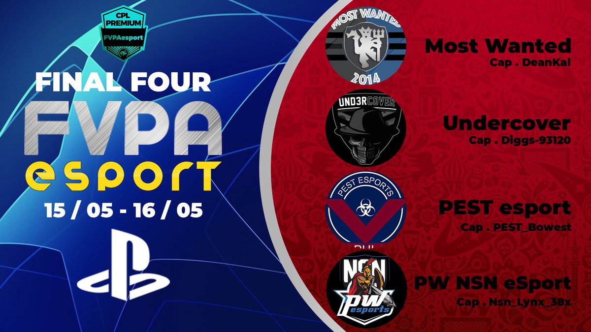 FVPAeSport's tweet image. Aujourd’hui et demain sur PS4, dernier acte de la CPL
6 matchs... 1 vainqueur
fvpa-esport.com/competition/12…