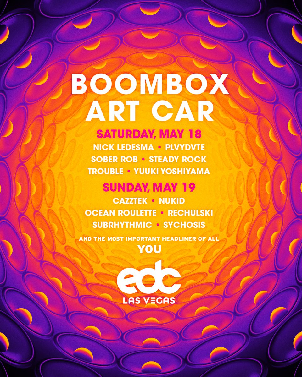 Welcoming the newest addition to the #EDCLV2019 Art Car family - Icarus! And returning favorite Boombox. 🔊 Be sure to stop by these pop up parties all weekend. You never know who might show up. 🙃🤷‍♂️🤔