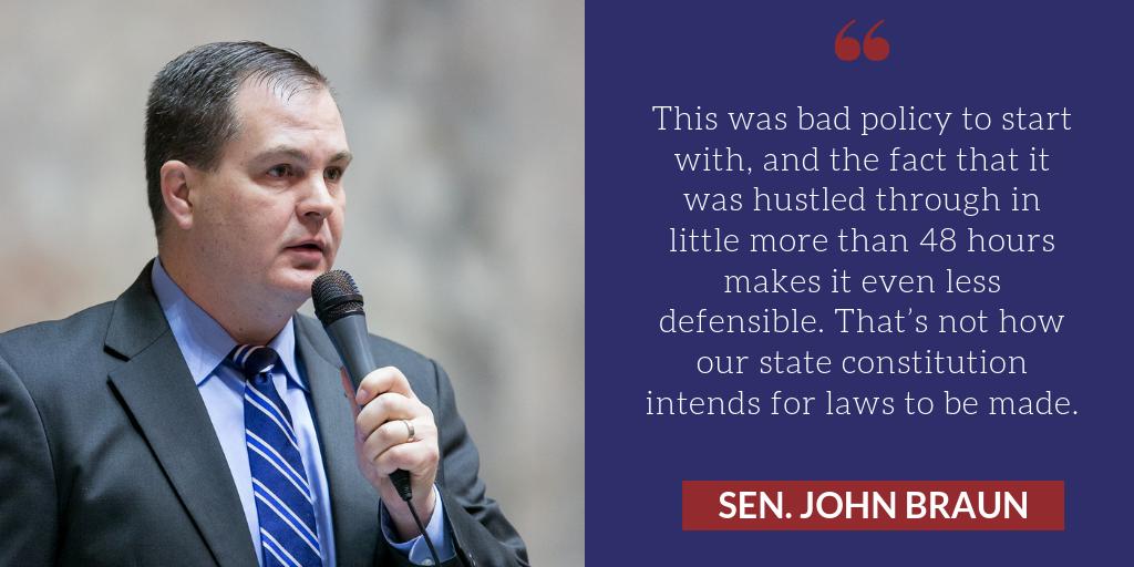 WashingtonSRC's tweet image. Braun heads bipartisan call for veto of new $133 million tax that came out of nowhere and zoomed through the Legislature #waleg #DemocratTaxapalooza