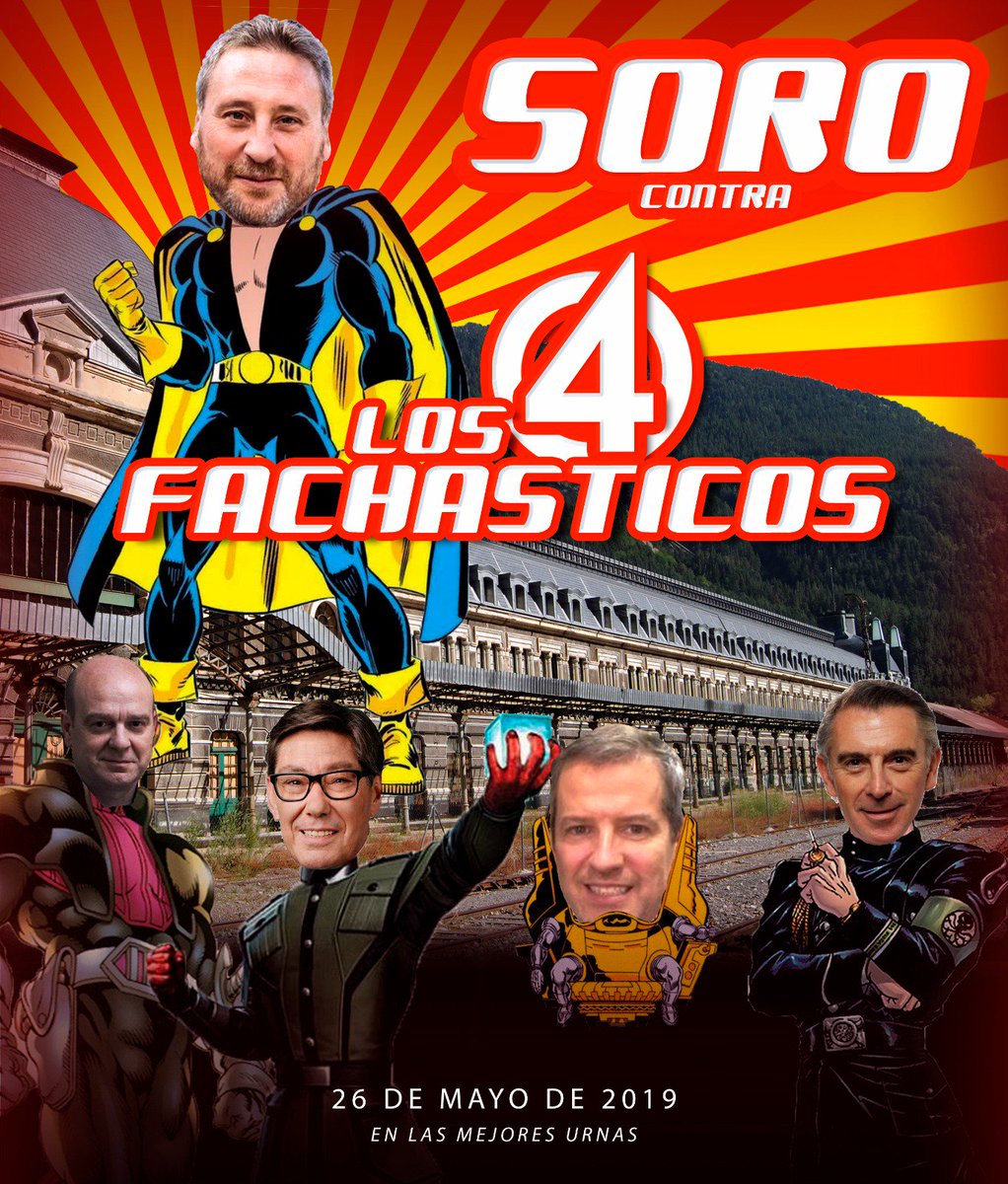 Chobentu's tweet photo. La nueva película de ciencia ficción en Aragón necesita la ayuda de la ciudadanía el #26M para acabar con Los 4 Fachásticos.

Cartel: @eezequielhg https://t.co/FHigLonUY1