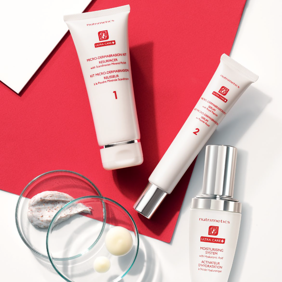 This at-home dermabrasion kit is designed to give you instantly smoother skin in two steps, stimulating cell renewal, improving overall texture and reducing wrinkle appearance #MicroDermabrasion #skincare #resurfacing #nutrimetics