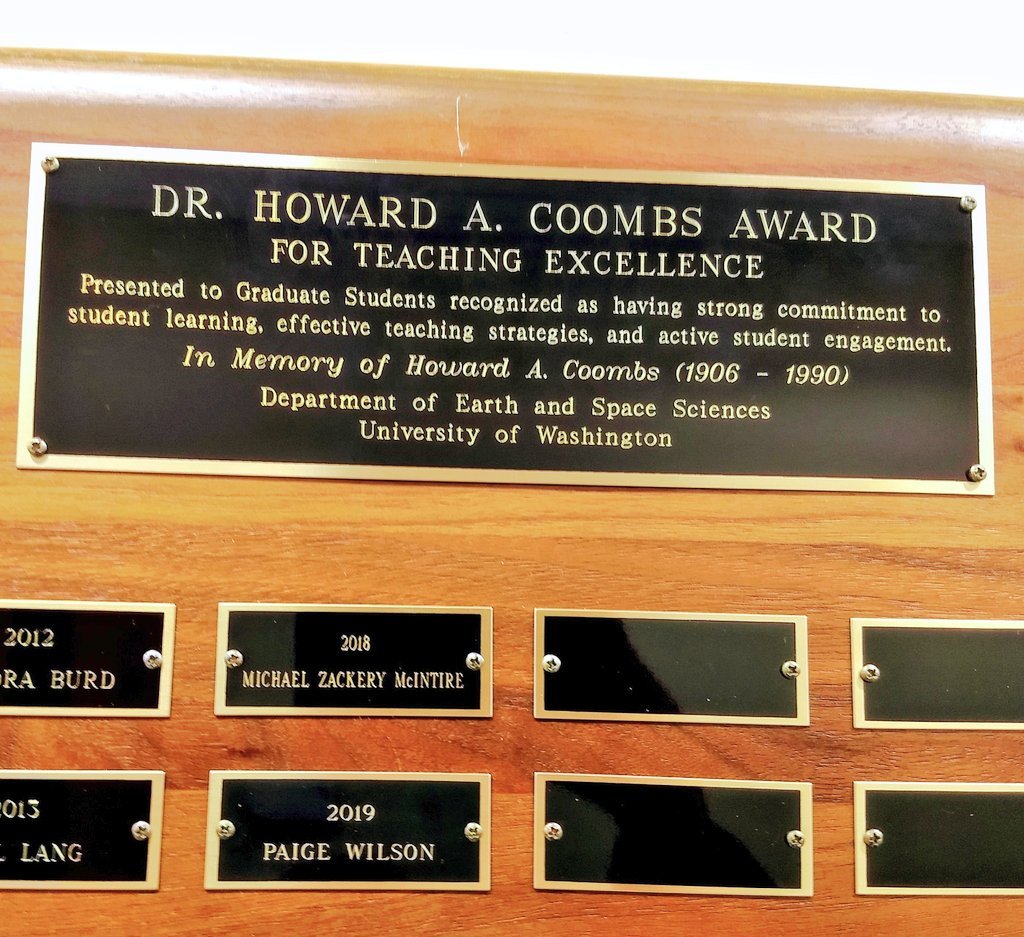 Hey, that's me! Truly the most exciting day of my life: finally my name is on a plaque! #teaching #geology