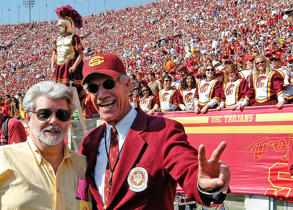 Happy Birthday to the great Trojan alumnus George Lucas pictured here with the inspiration for Emperor Palpatine. 