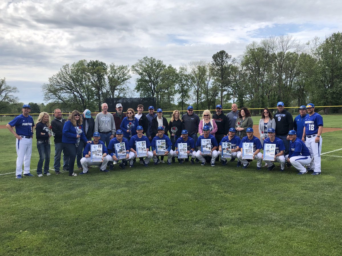 EIU_Baseball's tweet photo. Today was your Panthers last home game at Coaches stadium for the season and for this Sr class. Proud of what these men have accomplished both on and off the field. 
Your gamers of the day who helped collectively beat Butler. 
Sr 2019 class
#NotDoneYet
#BleedBlue
#WinEverything https://t.co/WrtB2RFjKr