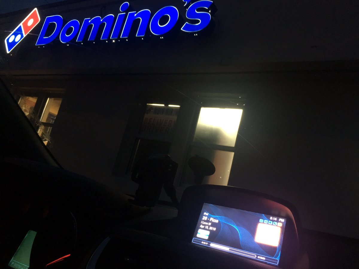 TheJulianGomez's tweet photo. Listening to @MatthewGaydos and @tracedominguez talking Pizza on @ILoveItPodcast and had to stop at Domino’s. 🍕 https://t.co/K8ANDHa5eZ