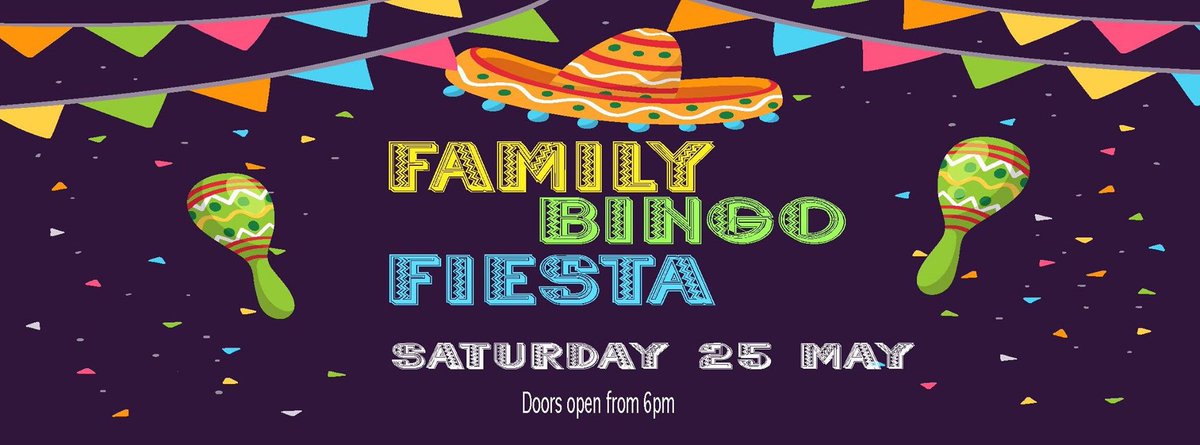 MorningsideJAFC's tweet photo. Have you booked for our Family Bingo Fiesta? Tickets are limited so get in quick!
Mexican Buffet $10 pp and $20 for a book of 10 bingo games. 
There will be fun games, number boards &amp; a heap of prizes to be won. BOOKINGS ESSENTIAL - https://t.co/P74gbdWzpA https://t.co/IKgITHbcZS