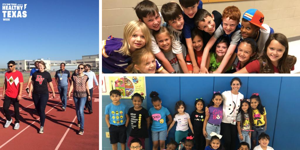 HealthierTX's tweet image. Thanks to all the schools, teachers, and students who participated in #HealthyTexasWeek! Thanks to you we reached thousands of students to create a #CultureOfHealth in Texas.