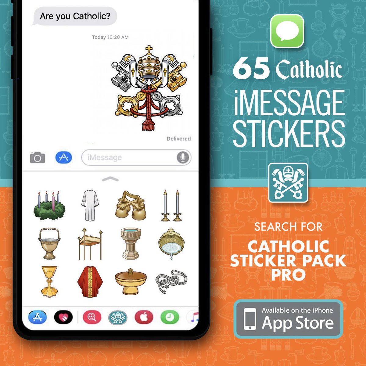 MassExplained's tweet image. apple.co/2JkBOHH  Catholic Stickers for iMessage: iPhone, iPad and iPod Touch. Layer them on iMessage photos &amp;amp; texts! Insert your faith into your everyday conversations throughout the liturgical year! #Catholic #Mass #Eucharist #Jesus #Stickers #iOS #Vatican @RomanMissal