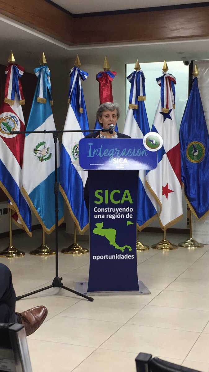 En el @sg_sica escuchando a Marta Santo Pais, representante Especial del Secretario General de la @ONU_es sobre los avances en la región Centroamericana en el cumplimiento del objetivo 16.2 de los ODS para la erradicación de la violencia contra la niñez. 

#RegiónDeOportunidades