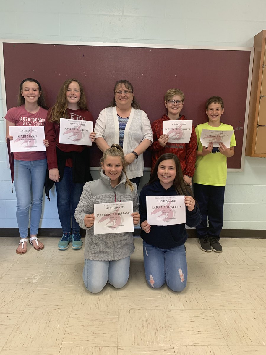 White Hall Awards Lunch: Ms. McBroom's math honorees.