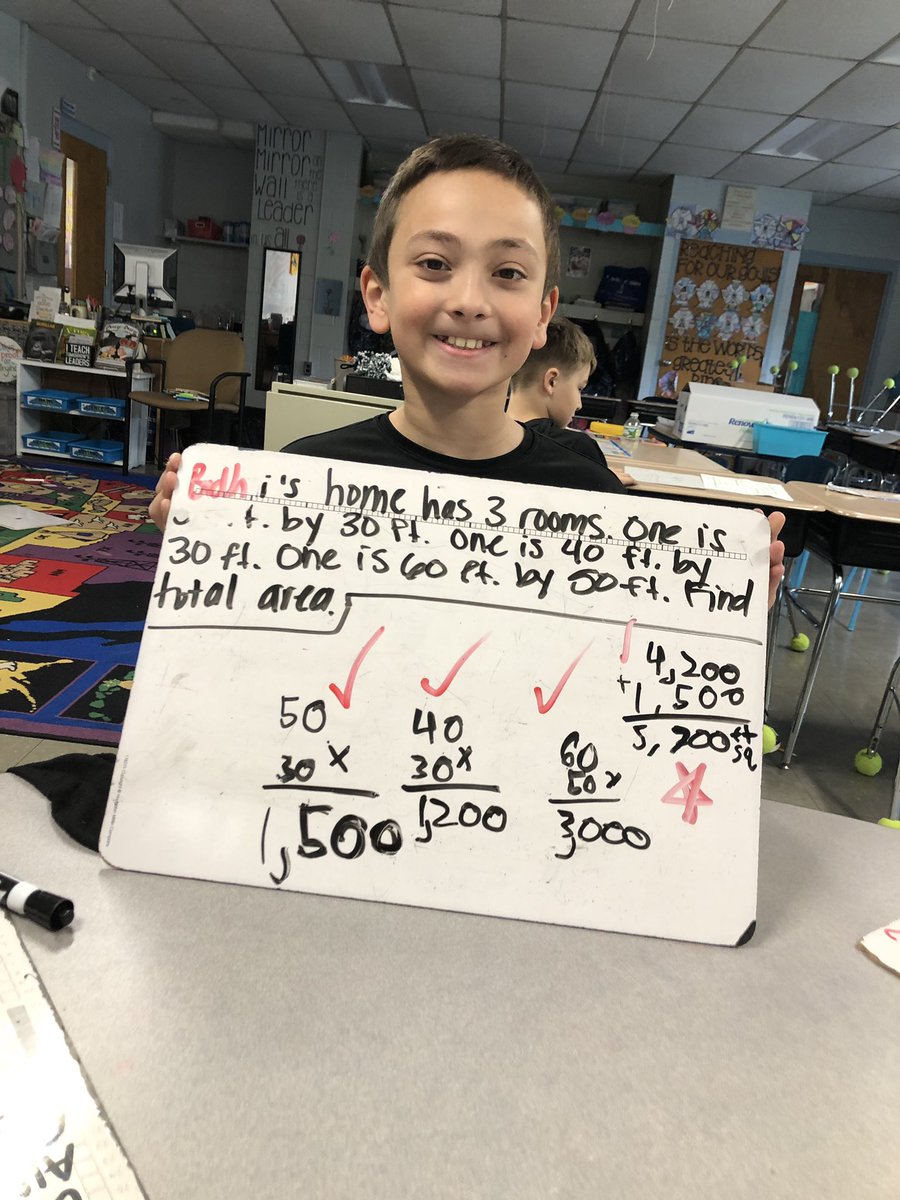 MissOMeliaGr2's tweet photo. “Take a picture of me for Twitter because I solved a really hard problem” Great work, everyone! 👍🏻 #TeacherTable #ChallengeMath https://t.co/6a0kzSJrKW