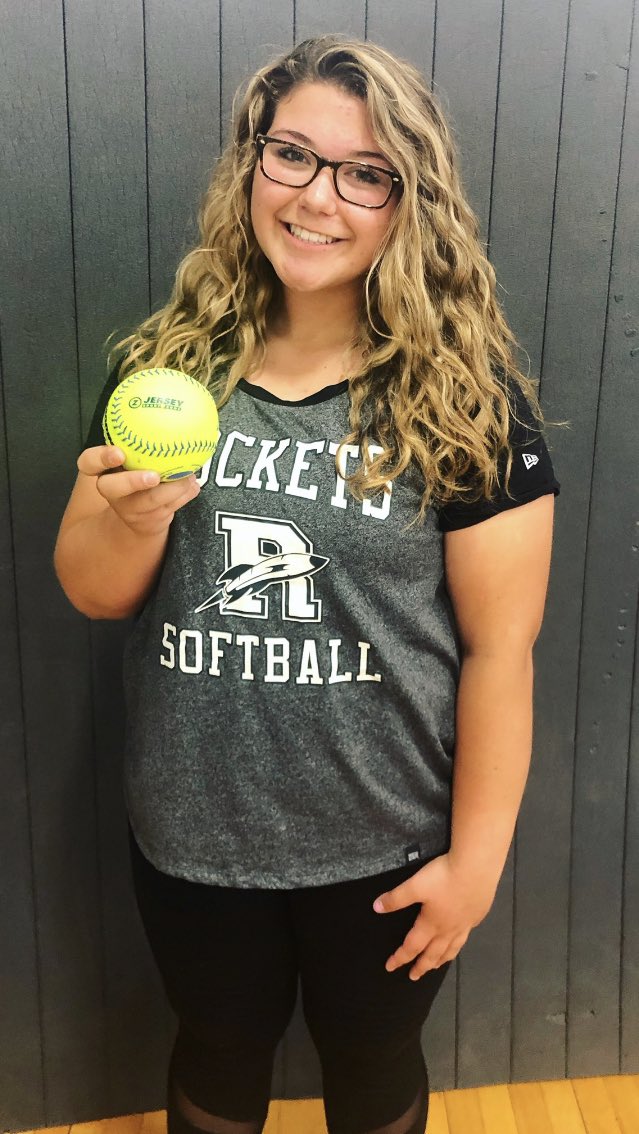 RRocketSoftball's tweet photo. Well Done @espringstead1! Congrats on the GameBall and Thank You @JSZ_Sports! #RocketsSoftball #Together 🚀🥎👊🏻@RaritanSports @RaritanHigh @ShoreConfSB https://t.co/mSPbubhU4O https://t.co/a112dlOKRY