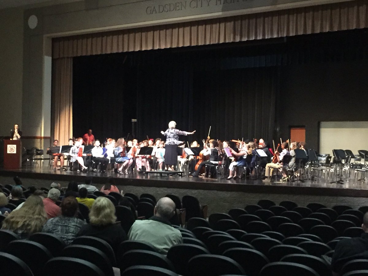 Wonderful Strings Program tonight at GCHS! Walnut Park, Floyd, and Donehoo rocked the stage! Thank you to their wonderful teachers they got to show off for us tonight! Great ending to another great day at GCS! <a href="/gcstitans/">Gadsden City Schools</a> <a href="/wpeslib/">Walnut Park Library</a> <a href="/goodytide/">Chance Goodwin</a>