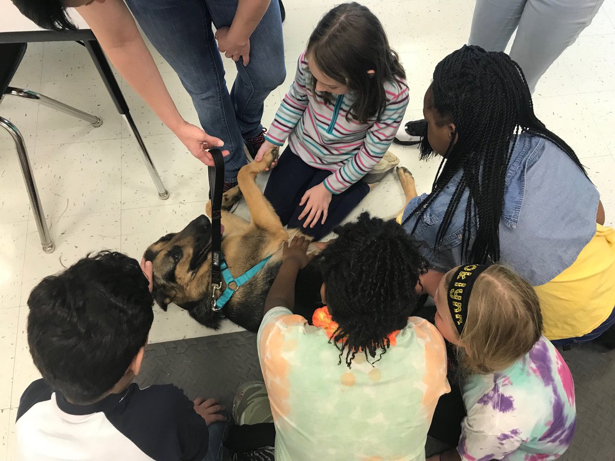 We hope Panzer loves her #quilt made with love in #SewWhat class ⁦<a href="/HSDGifted/">HSD Gifted Program</a>⁩ . Using the ⁦<a href="/singersewinguk/">singersewinguk</a>⁩ machines donated by our #Boosters these kids support #DogsOnDuty an organization that they provides support to #workingdogs  in #STLCO ⁦<a href="/HazelwoodSD/">Hazelwood School District</a>⁩