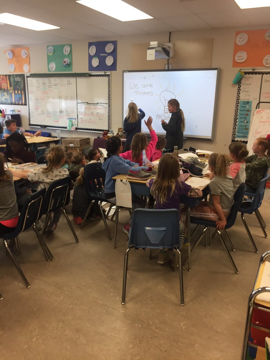 Our Grade 5 students are excellent leaders in our school. They started an art club for some of our younger grades. How lovely is their message... “We Are Thinkers” 💡Way to shine Grade 5’s!! #WeBelieveInCathEd <a href="/STARCatholic/">STAR Catholic</a>