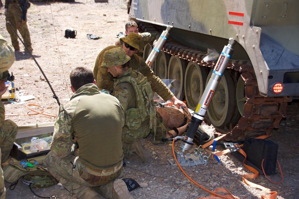 1CSSBAusArmy's tweet photo. #CombatEnablers from @1CHBAusArmy, #1MPBn and #1CER joined #1CSSB this week for a simulated APC incident. All members performed exceptionally and displayed great #teamwork to achieve mission success. #YourADF #FutureReady @Comd_1st_Bde @comdforcomd https://t.co/mIyG3bJbvb