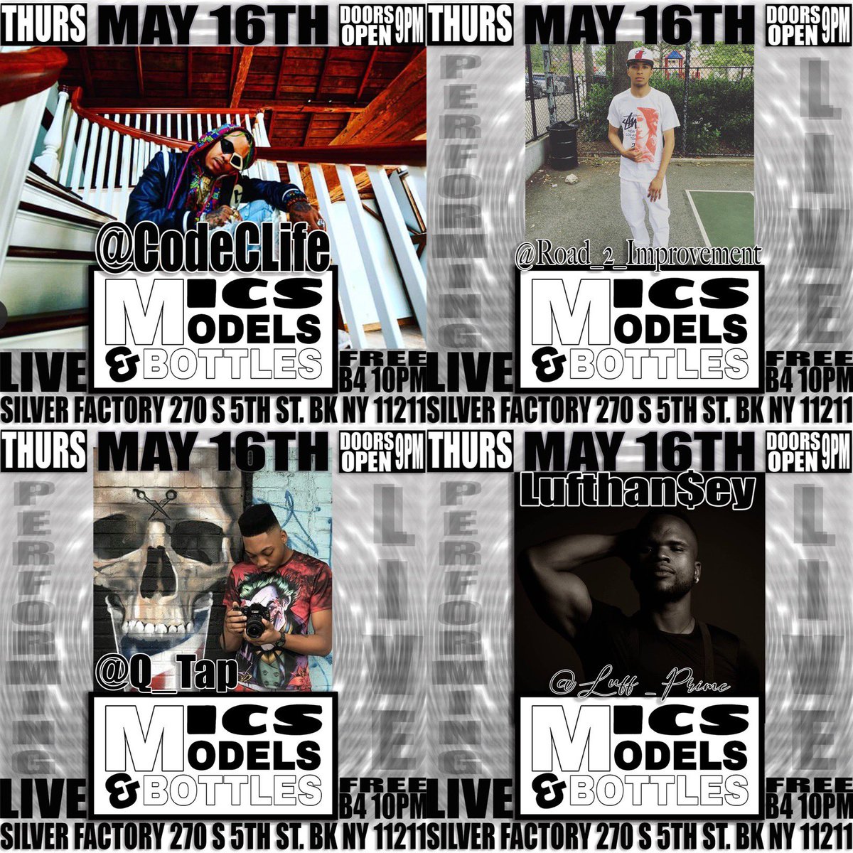 MicsMnB's tweet photo. A lil Taste !!! Come through &amp; Support #NewArtists Thursday @SilverFactoryNYC #MicsMnB #NYC #BK https://t.co/SAb4qf6v5g