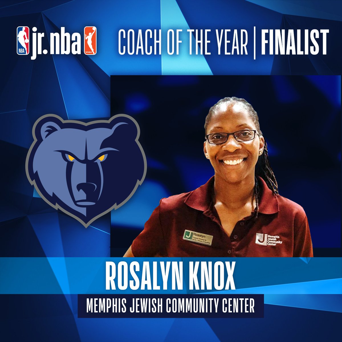 A finalist for 2019 #JrNBACOY is Rosalyn Knox. Coach Rosalyn is an activator of multiple @memgrizz Youth Basketball initiatives! Jr. NBA Coach of the Year will be announced at the Jr. NBA Youth Basketball Leadership Conference on May 17! More:… http://srhlink.com/R4jcNy