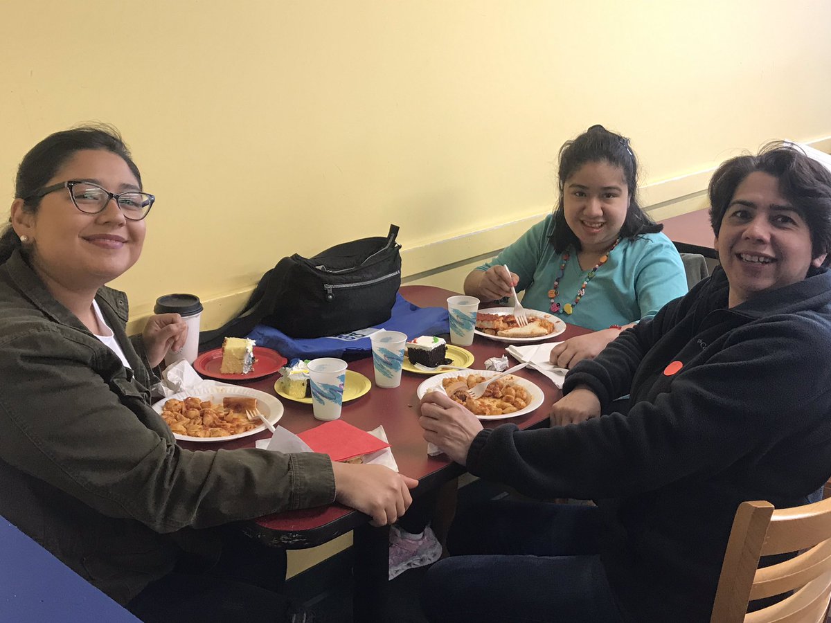 Families enjoying pasta at Providence LAC