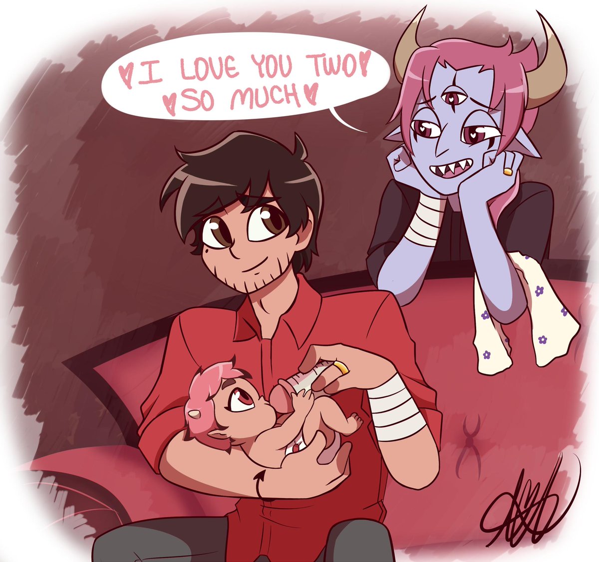 Magicheart_ACH's tweet photo. Papá Marco and Daddy Tom taking care of little Rosa
(+ a lazy comic of Rosa’s birth)
#tomco #rosadiazlucitor #tomcochild #marcodiaz #tomlucitor #starvstfoe #childau #art #lazycomic #minicomic #digitalart https://t.co/juStDoBgg9