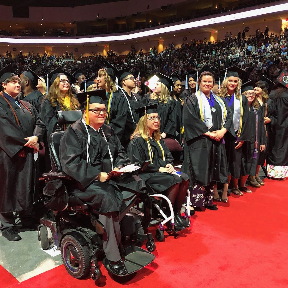 NevadaStateU's tweet photo. #ConGRADulations Scorpions of 2019! You made it! #GoldandBold #NSCGrad https://t.co/d1FvtzuUCi