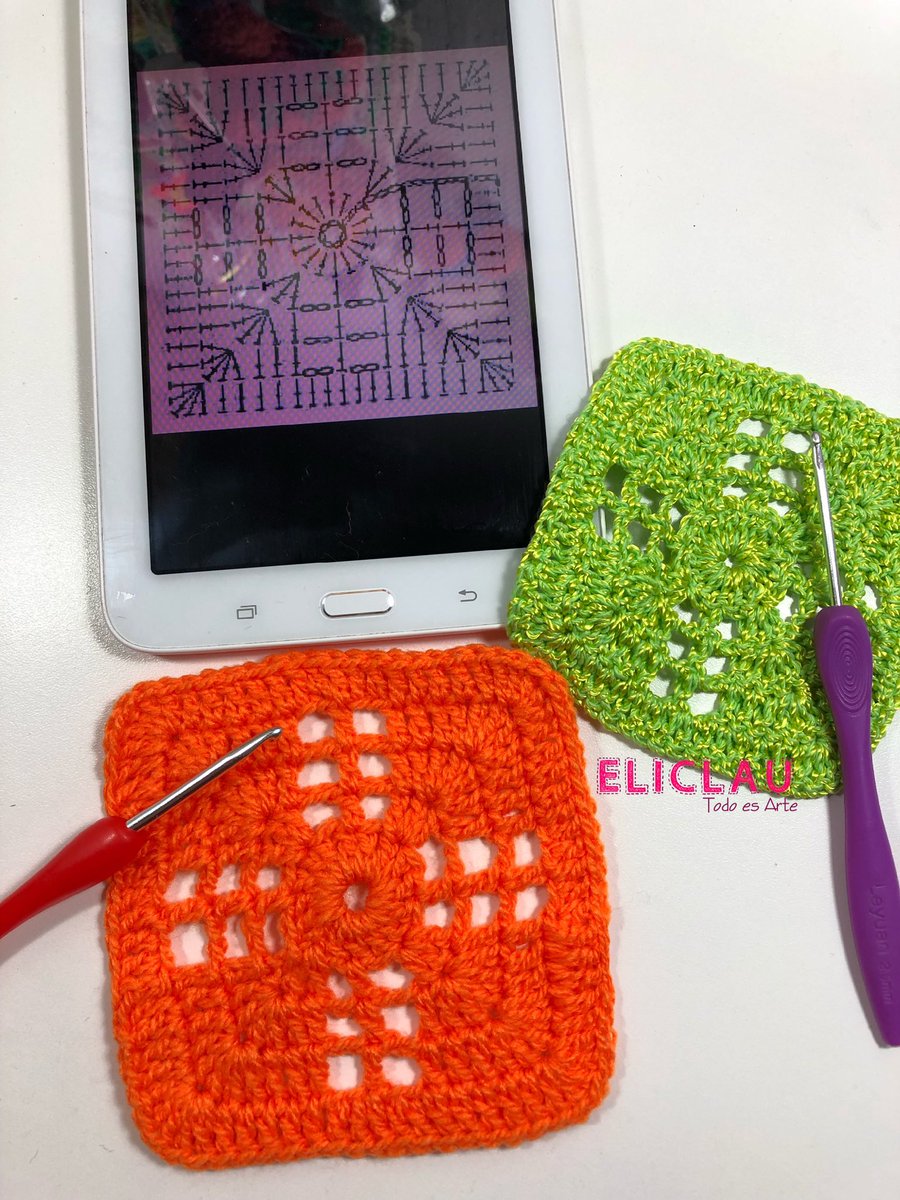 EliClauOk's tweet photo. #crochet #crocheting #grannysquare #VideoCompleto #eliclau https://t.co/5xHKHRIok8