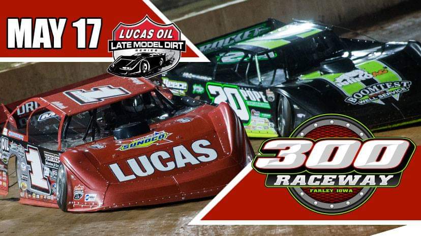 Friday night the <a href="/lucasdirt/">#𝗟𝘂𝗰𝗮𝘀𝗗𝗶𝗿𝘁 🏁</a> Late Model Series will invade <a href="/300raceway/">300 Raceway</a> - Farley, Iowa! The Lucas Oil boys continue their 3 day weekend with another stop in Iowa! Come enjoy some of the best racing around!