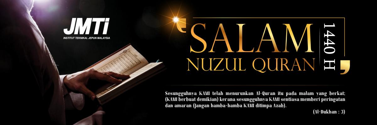 OfficialJMTI's tweet photo. Al-Quran diturunkan oleh Allah s.w.t pada  17 Ramadan yang disebut Malam Qadar. Diturunkan Al-Quran  dari Luh Mahfuz ke Baitul Izzah di langit dunia sekali gus ( 30 juzuk ) dan secara beransur-ansur mengikut suasana dan keperluan  kepada Nabi s.a.w. Salam Nuzul Quran. https://t.co/nLfKZY72NI