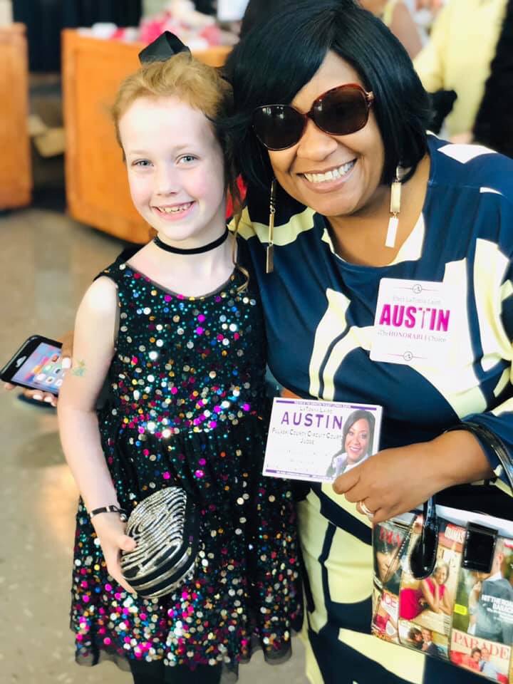 HonorableChoice's tweet photo. So, while attending a graduation ceremony, this beautiful young lady asked her mom βcan I take a picture with her? Sheβs really nice and I love her dress and shoes!β Oh, and I ran into my friend and supporter, Tommy Norman. @OfficerNorman #TommyLovesTheKids #Austin4Judge https://t.co/Q9FhaSmQcq