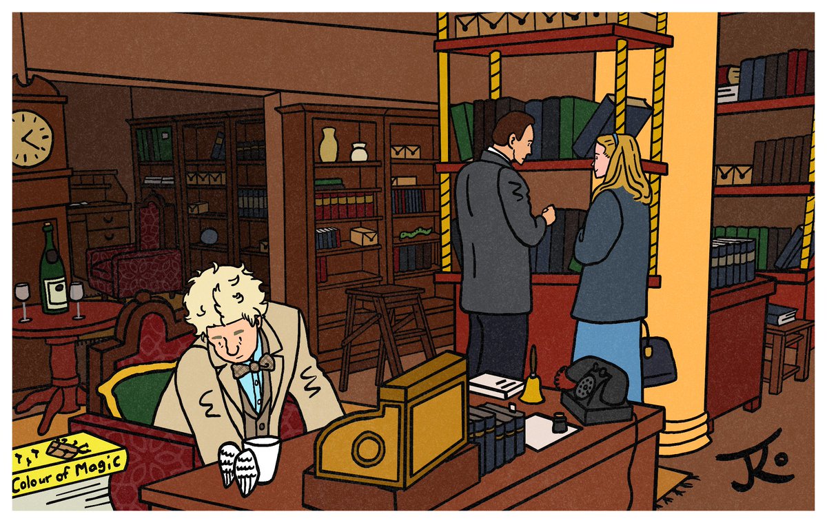 JKaty133's tweet photo. Aziraphale gets a note. #GoodOmens https://t.co/iM8cKglp6T