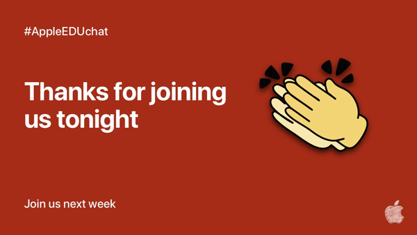 digitalteacher's tweet image. Thank you all for joining us tonight! Great chat! Leave us with your most inspiring quote here. #AppleEDUChat #joyofpl @digitalteacher @meesterkurt @AppleEDU @Joyofpl