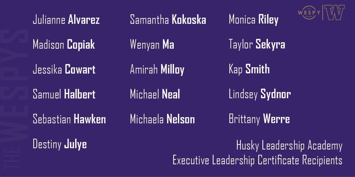 WSAAC's tweet image. Congratulations to our Husky Leadership Academy graduates!