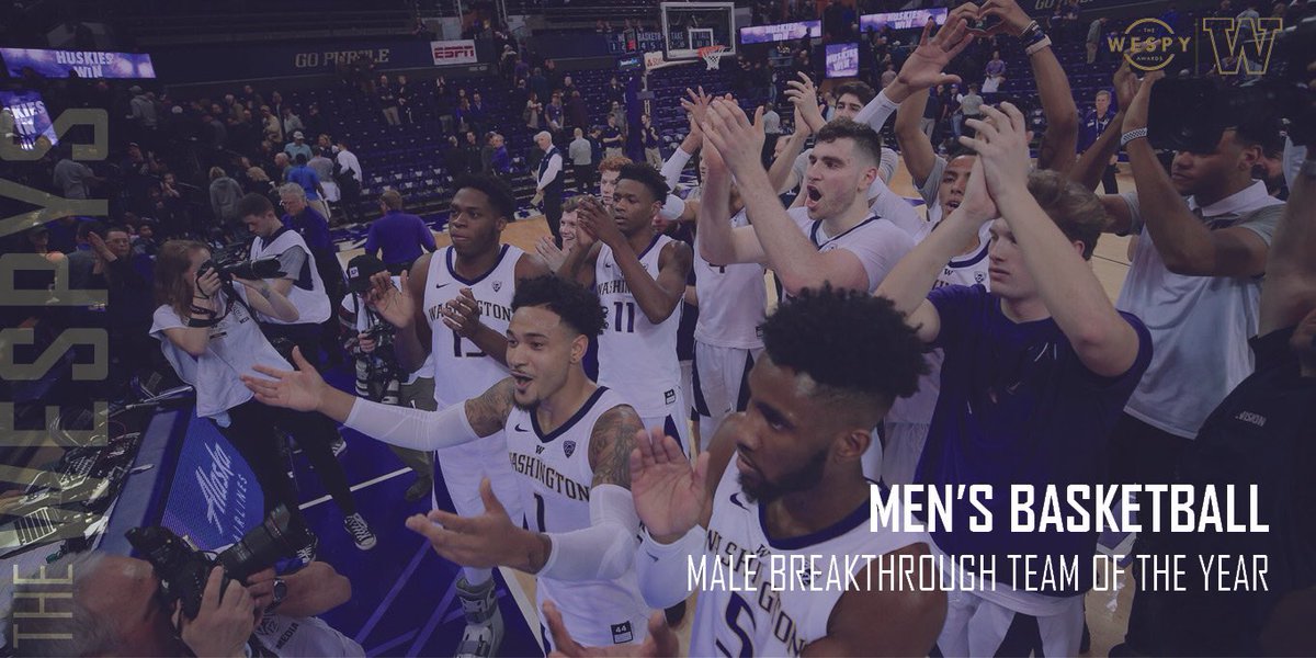 WSAAC's tweet image. Congrats to @UW_MBB for Male Breakthrough Team of the Year