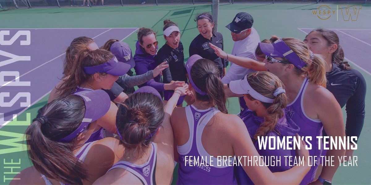 WSAAC's tweet image. Women’s Breakthrough Team of the Year @UW_WTennis