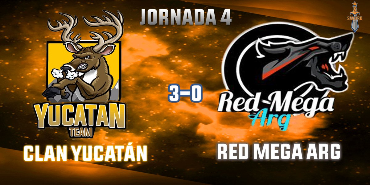 Concluida la cuarta jornada de la <a href="/SwordCup/">Sword Cup</a> este fue el resultado entre

<a href="/YucatanClan/">Clan Yucatán</a> 🆚 <a href="/RedMegaARG/">Red Mega ARG</a>