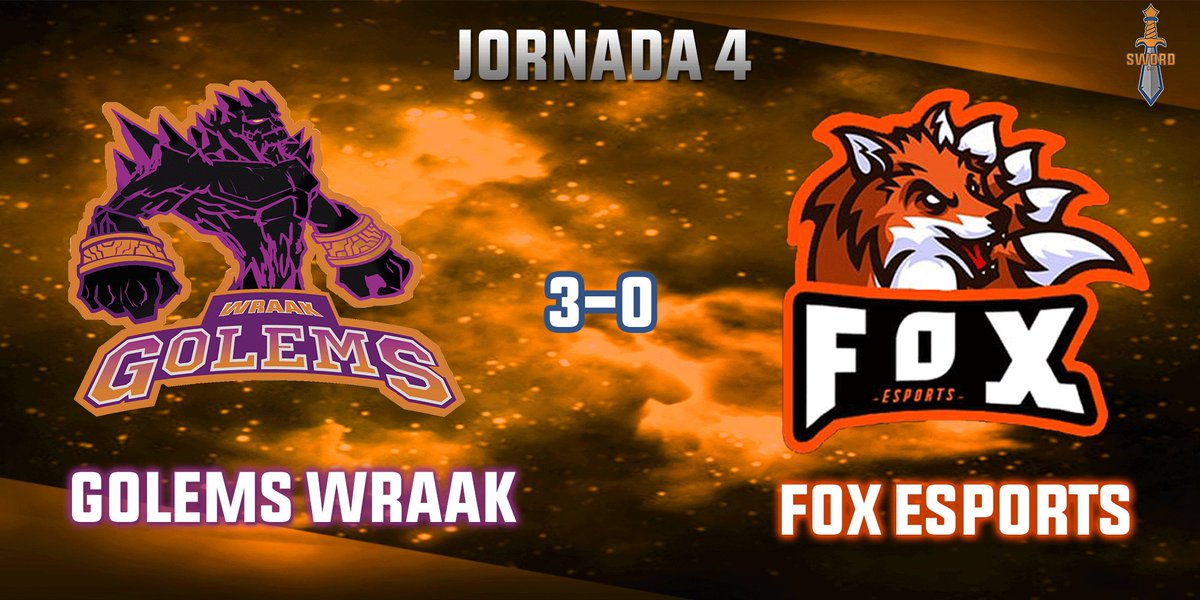 Concluida la cuarta jornada de la <a href="/SwordCup/">Sword Cup</a> este fue el resultado entre

<a href="/GolemsWraak/">Golems Wraak</a> 🆚 @FoxeSports2019