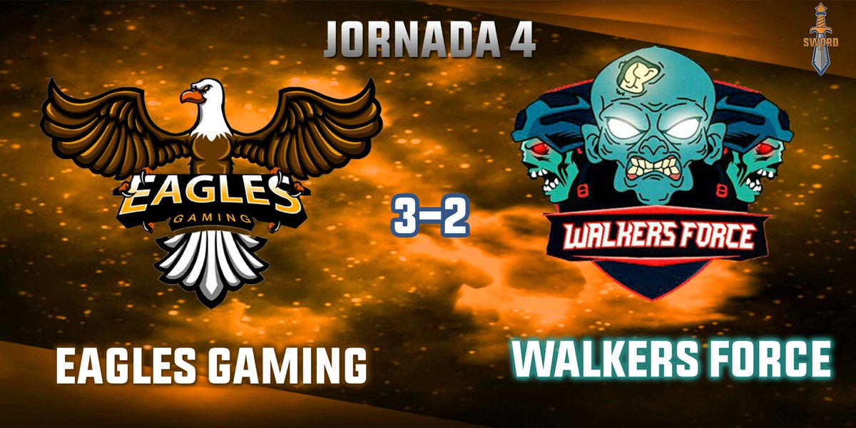 Concluida la cuarta jornada de la <a href="/SwordCup/">Sword Cup</a> este fue el resultado entre

@EaglesClubGG 🆚 <a href="/WalkersForce/">WalkersForce</a>
