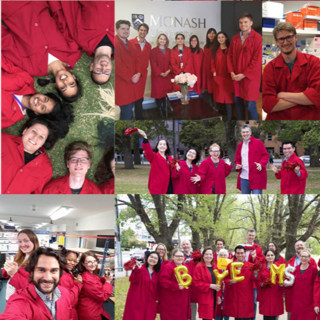 KissGoodbyeToMS's tweet photo. Just a few of our favourite #RedLabCoatDay photos from the talented researchers working across the globe bringing us closer to finding a cure #KissGoodbyetoMS ππ https://t.co/FEGZfZ7eHY