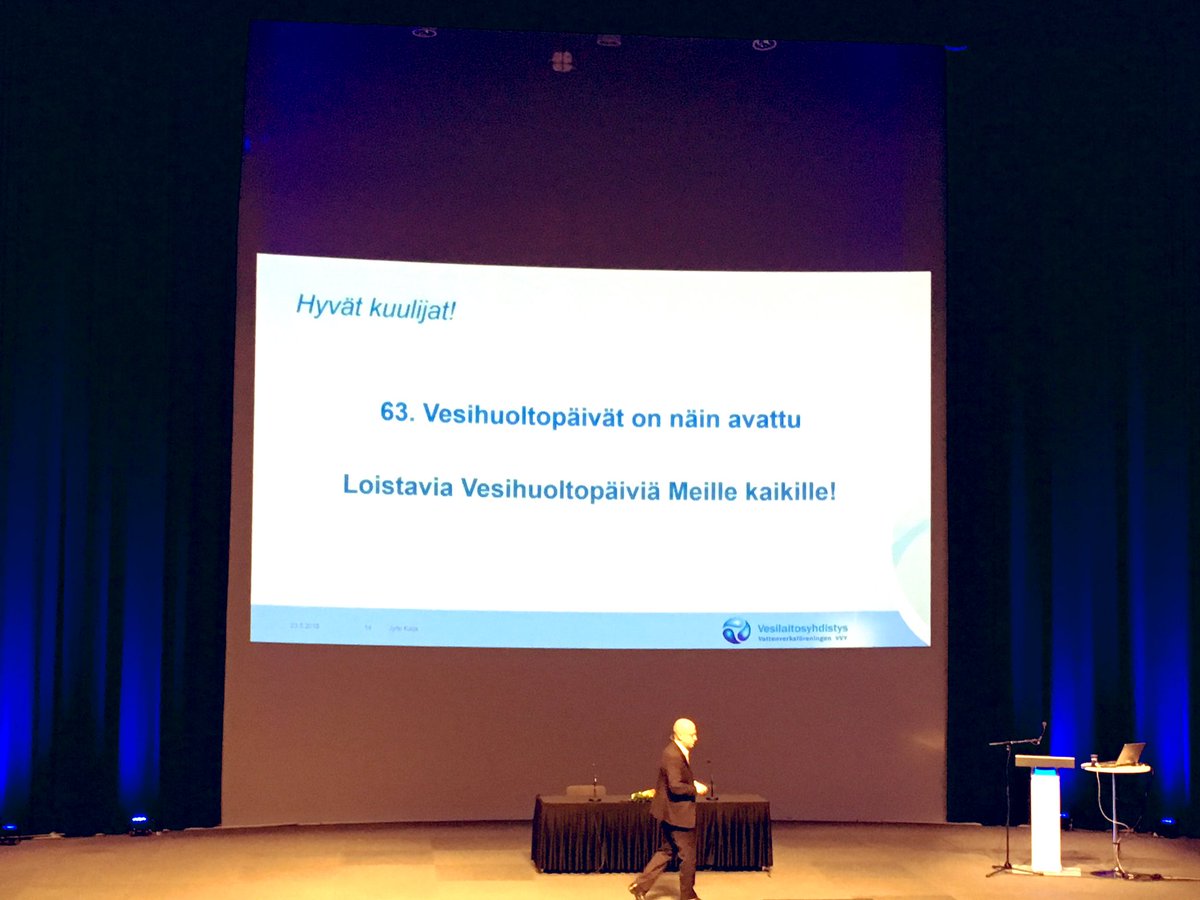 iwama_project's tweet photo. One of the biggest events in water sector in Finland #vesihuolto2019 just started in Jyväskylä with the opening words by Jyrki Kaija, from @suomenvesi Finnish Water Works Association. Why to go international? How to become a role model wwtp?Come to the event to learn more! https://t.co/4DrG7XzWcB