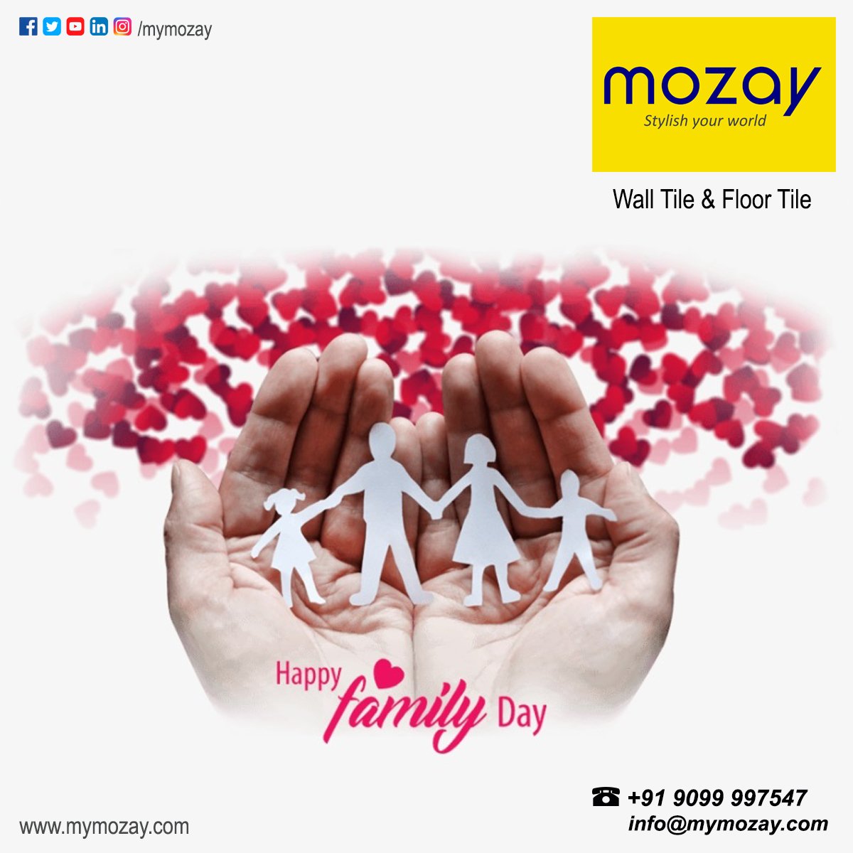 mymozay's tweet photo. #happyfamilyday #world #mozay #ceramic #happy #beautiful #mymozay #happiness #enjoy #ceramic #tile #quality #unique #best #morbi #dc #800x800 #600x600 #doublecharge #wall #floor #steptile #perfection #new #collection #floortile https://t.co/zSIONhESQo