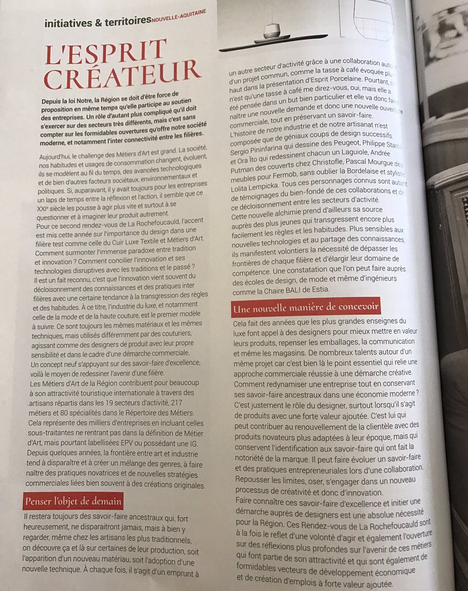 SELONL_RP's tweet photo. [ Actu Client ] 

@EspritPorcelain dans @maginfrance 

#Limoges #Porelaine #France #SavoirFaire #EspritPorcelaine https://t.co/hBGILkNhV9