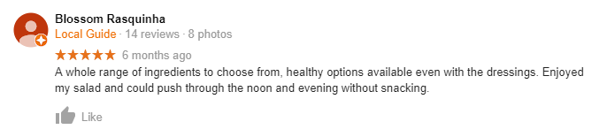 saladcreationkw's tweet photo. Thank you Blossom for the stellar review!
We hope your experience with us will make you come back for more ;) https://t.co/NHhclp4zWC