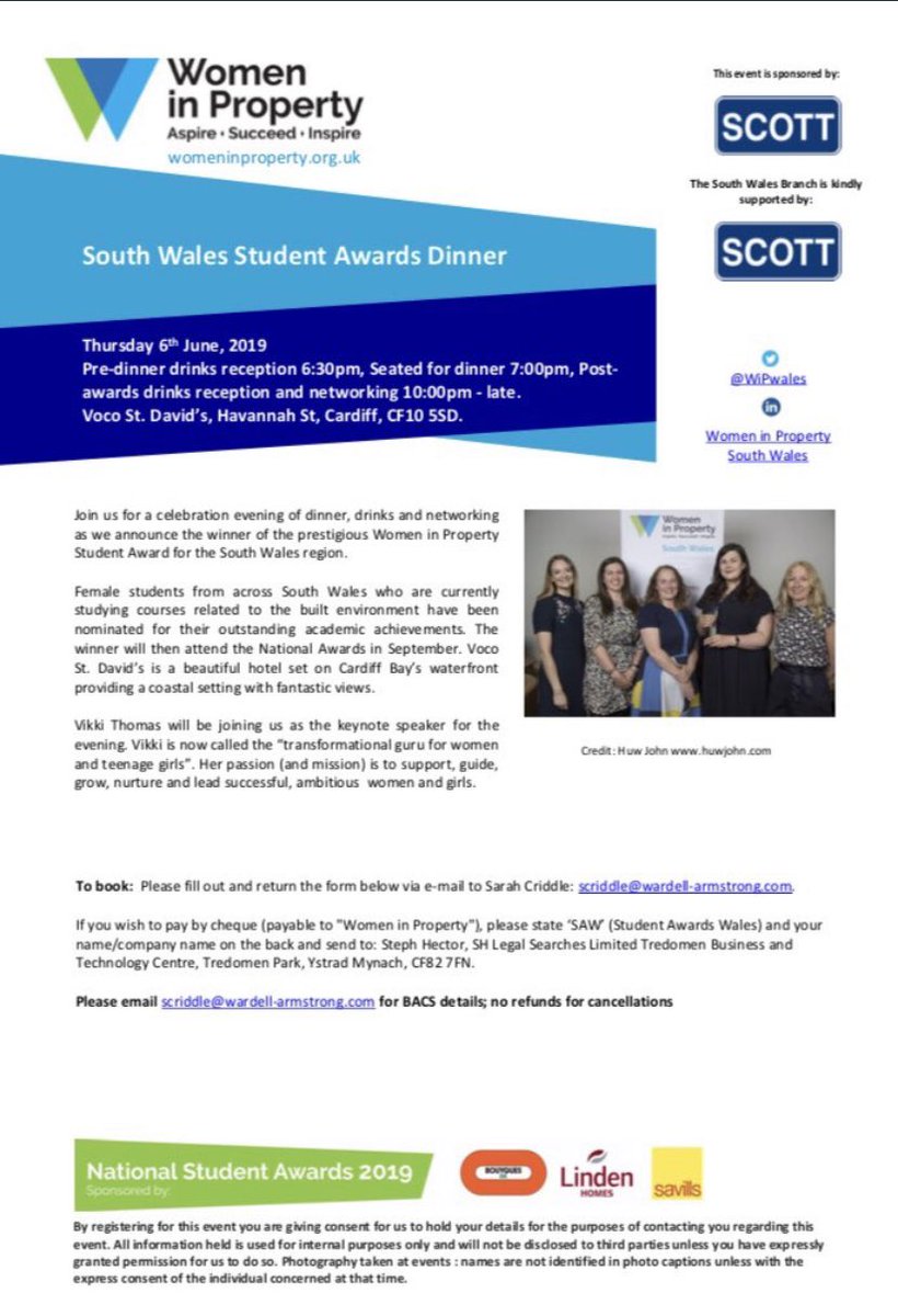 WiPwales's tweet photo. 3 weeks to go until our annual WiP Student Awards Dinner on 6th June at St David's Hotel, Cardiff Bay. Make sure to book your ticket now and join us for a wonderful evening celebrating female talent in our industry with keynote speaker Vikki Thomas https://t.co/oJCGEKWYeH https://t.co/IgMv153e1O