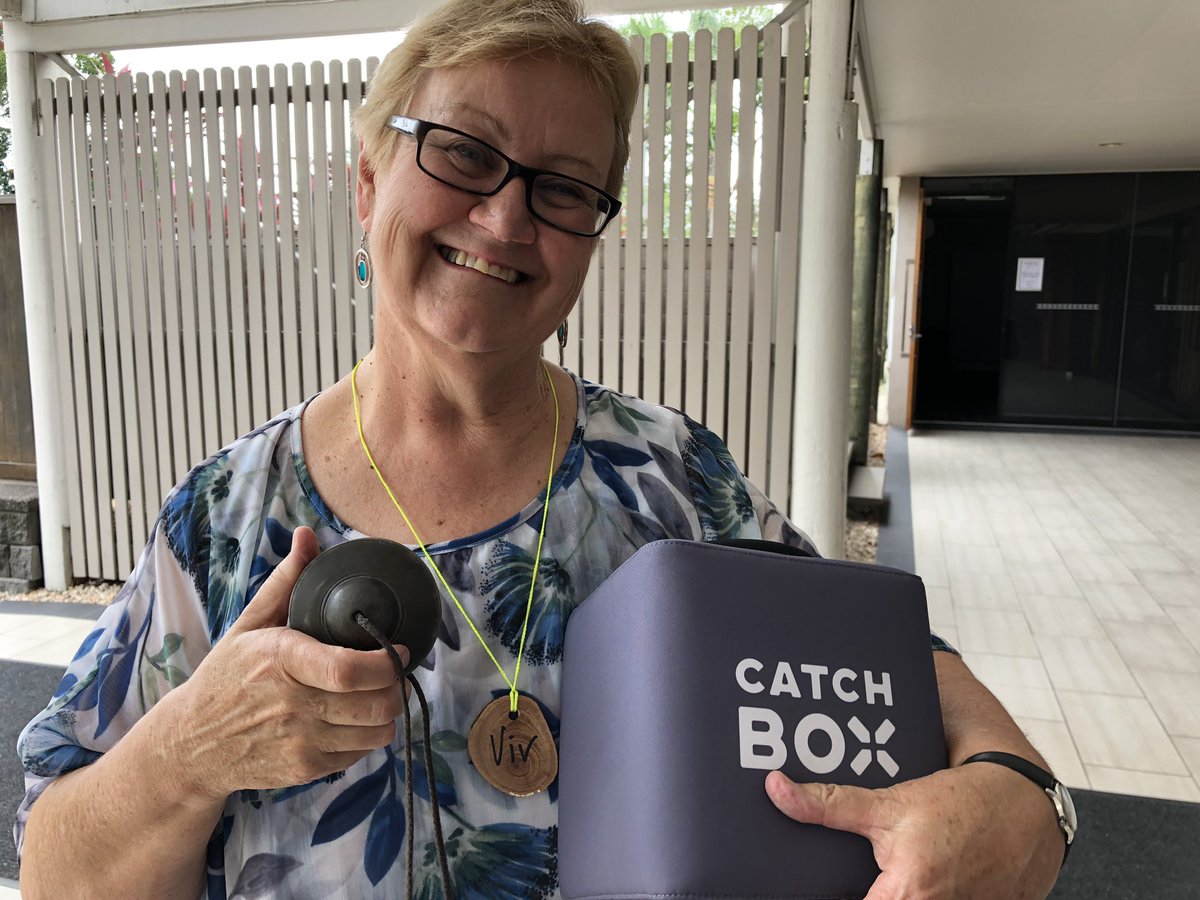 Using the Catch Box as a fun roving mic at #ReefThinkTank