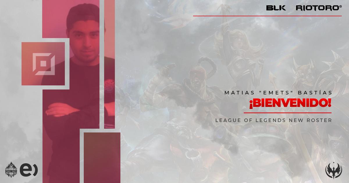 Valorousteam's tweet photo. "Soy como el fénix, es hora de renacer... Y vuelvo con mas ganas de competir que nunca, y mucha sed de sangre!"
-@1Emets 

Bienvenido EMETS! @Valorousteam 🔥
Y así! Nuestro Roster de lol está listo! 
Estaremos publicando más info por historias! 👁️
#ValorousNews #ValorousRoster https://t.co/EEMR06Am6z