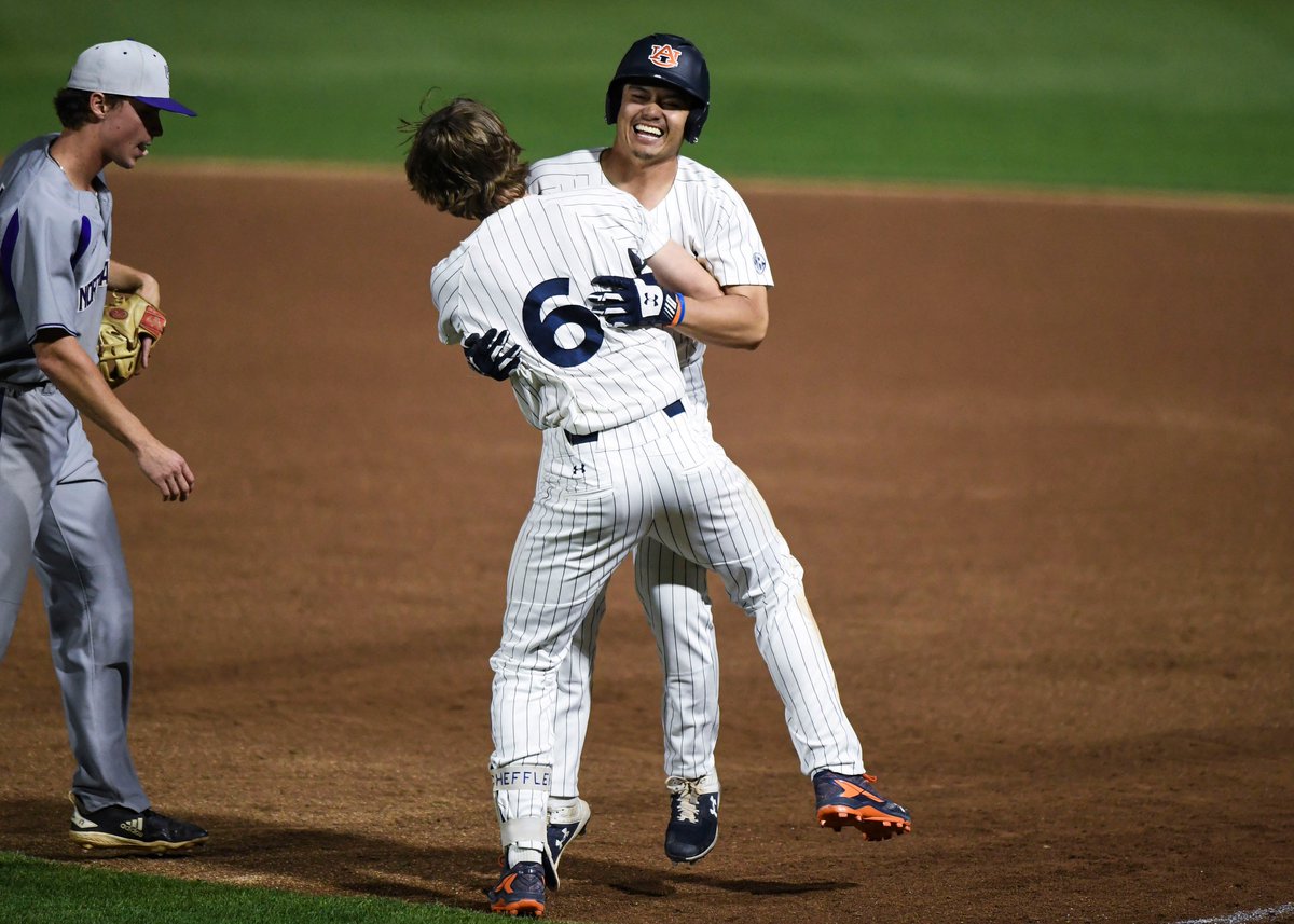 AuburnBaseball's tweet photo. Another extra-inning thriller. ✅
Another walk-off winner. ✅

📰 » https://t.co/ptnSNsHmtm                    

#WarEagle | #Attack https://t.co/shF9gjo9Go