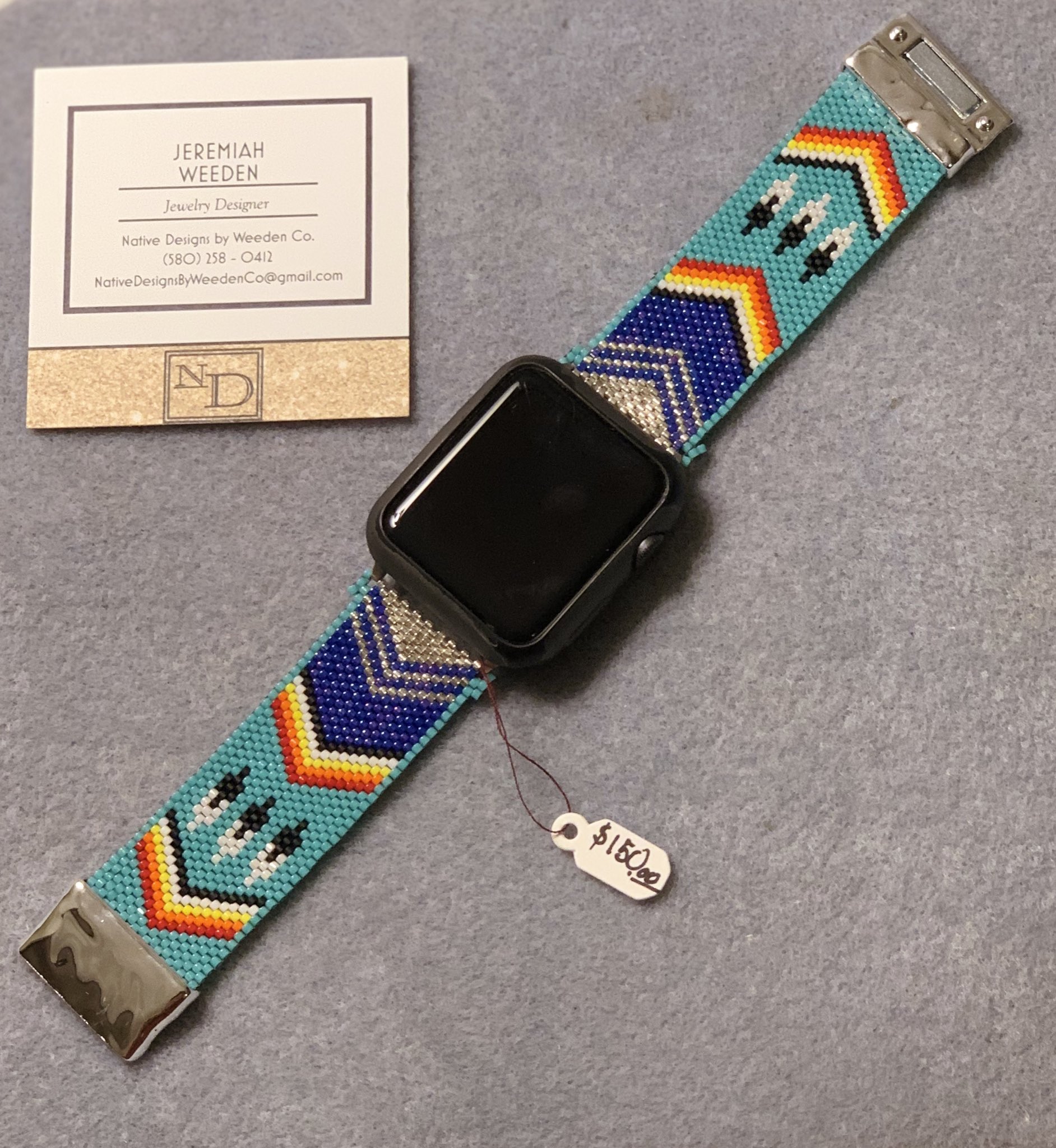 Native american beaded apple watch band sale